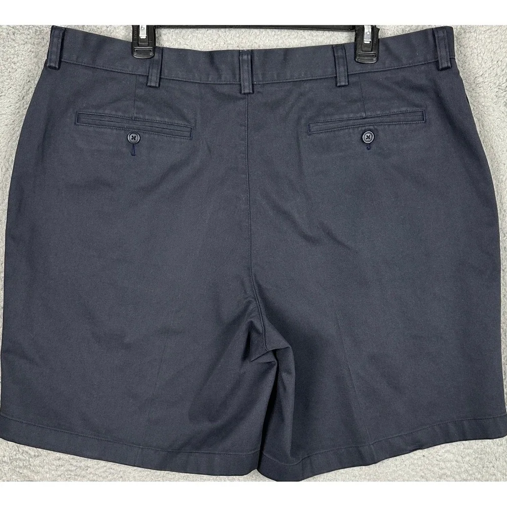 L.L. Bean Shorts Mens 40 Dark Navy Natural Fit Chino Flat Front Casual Outdoor